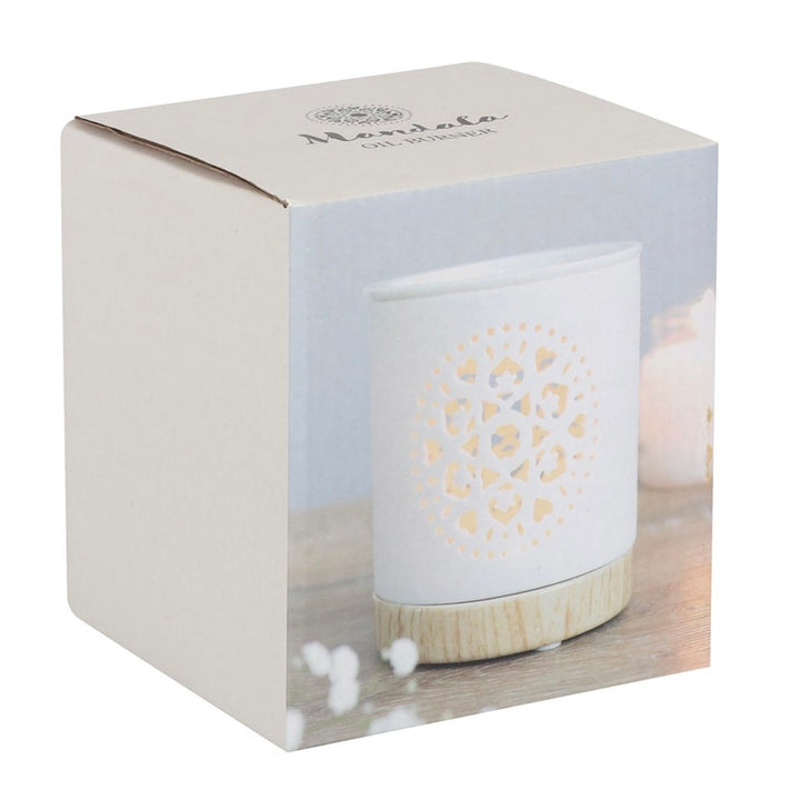 White Mandala Wax Burner