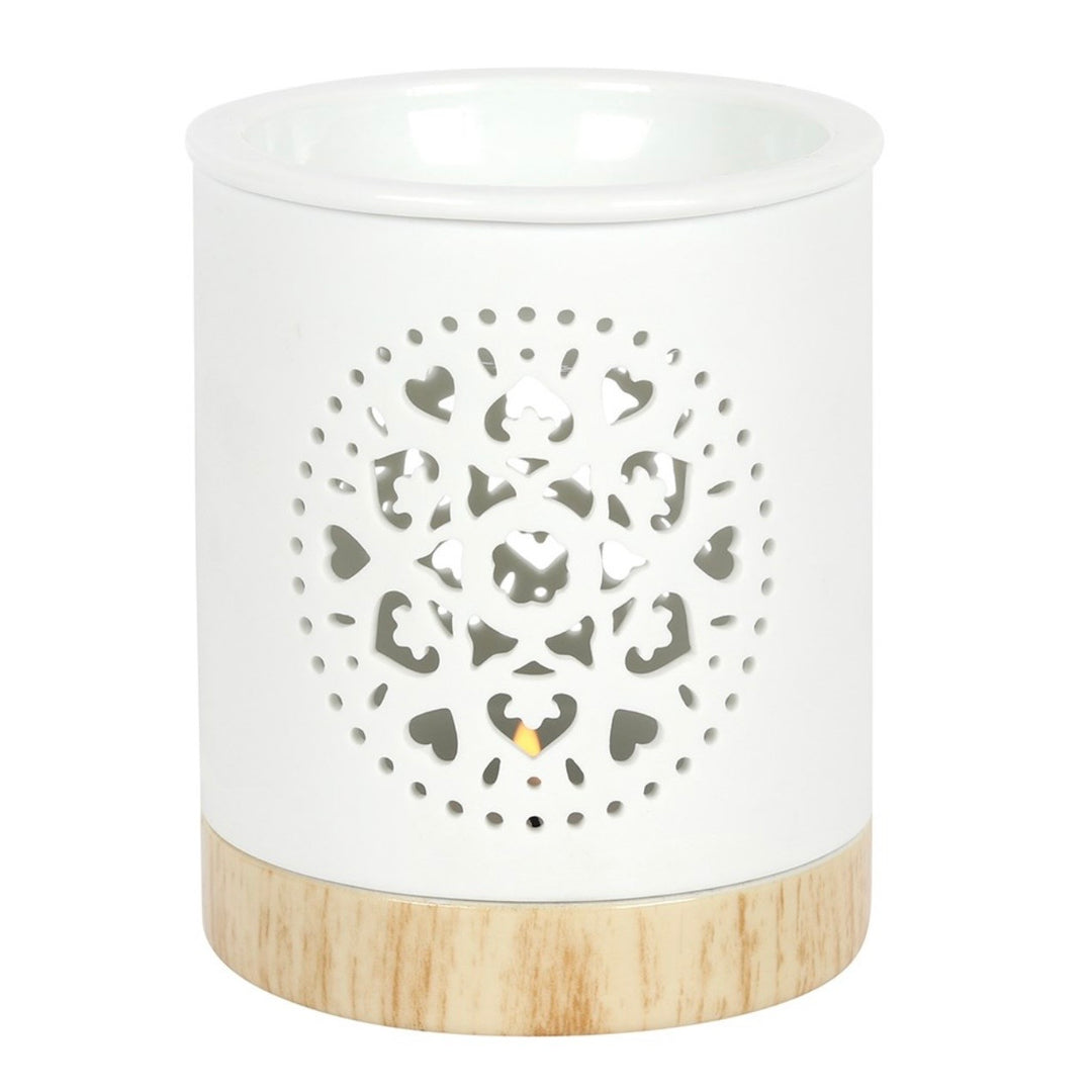 White Mandala Wax Burner